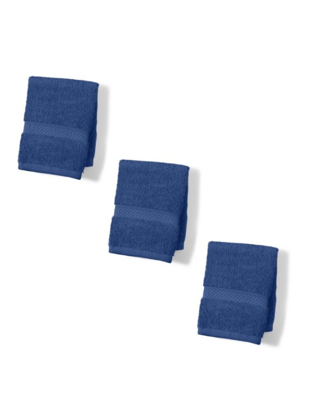3 new INDIGO BLUE Charter Club Elite 100% Hygro Cotton 13x13 inch WASHCLOTHS